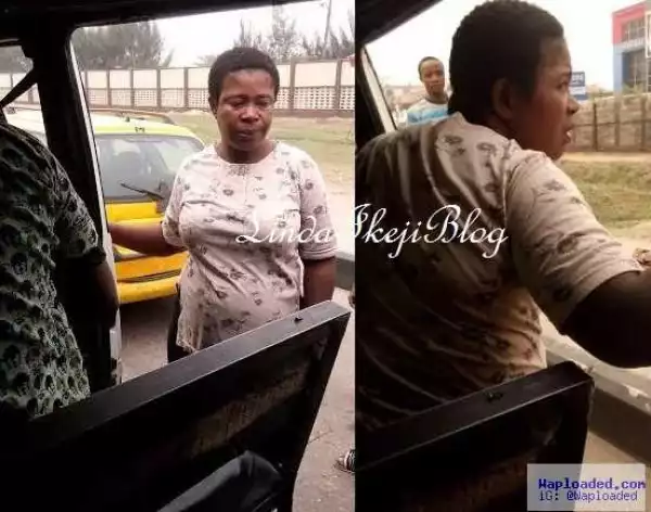 Photos Of A Pregnant Woman Working As A Bus Conductor In Ajah